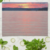 Lake Vermilion Sunset Theedoek (Gevouwen)