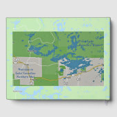 Lake Vermilion zonsondergang en kaart Gastenboek (Achterkant)