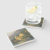 Lake Villa Stenen Onderzetter (Zijkant)