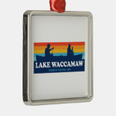 Lake Waccamaw North Carolina Canoe Metalen Ornament (Rechts)