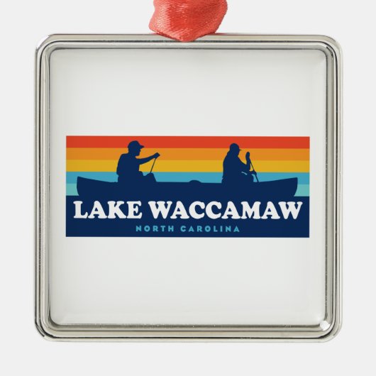 Lake Waccamaw North Carolina Canoe Metalen Ornament (Voorkant)