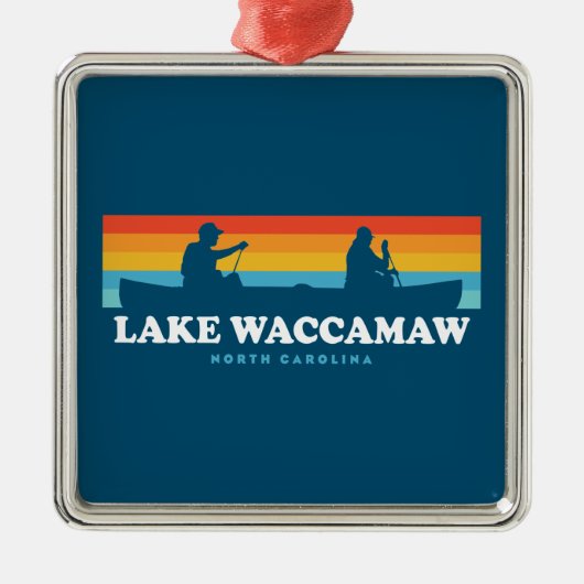 Lake Waccamaw North Carolina Canoe Metalen Ornament (Voorkant)