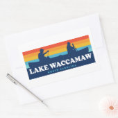 Lake Waccamaw North Carolina Canoe Rechthoekige Sticker (Envelop)