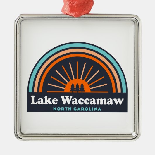 Lake Waccamaw North Carolina Rainbow Metalen Ornament (Voorkant)