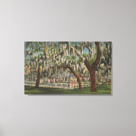 Lake Wales, FL - Uitzicht buitenshuis van Shuffleb Canvas Afdruk (Voorkant)