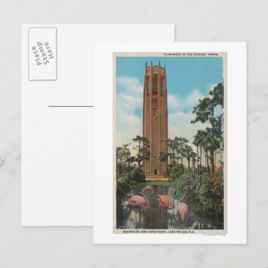 Lake Wales, FL - Uitzicht van Singing Briefkaart (Voorkant / Achterkant)