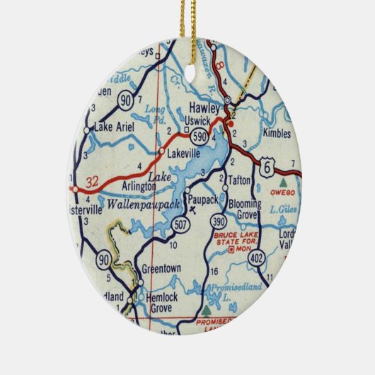 Lake Wallenpaupack Keramisch Ornament (Rechts)