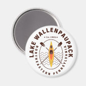 Lake Wallenpaupack Pennsylvania Kajakken Vist Magneet (Voorkant / Achterkant)