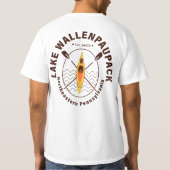 Lake Wallenpaupack Pennsylvania Kajakken Vist T-shirt (Achterkant)
