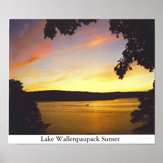 Lake Wallenpaupack Sunset Poster (Voorkant)