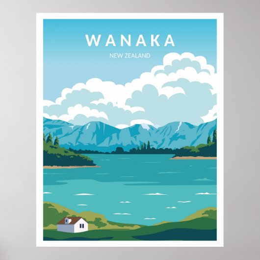 Lake Wanaka Nieuw-Zeeland Poster (Voorkant)