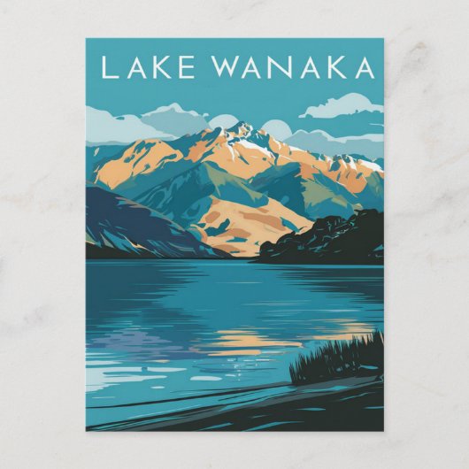 Lake Wanaka Nieuw-Zeeland Reizen Briefkaart (Voorkant)