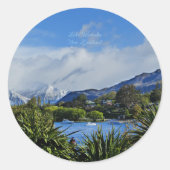 Lake Wanaka, Otago, Nieuw-Zeeland Ronde Sticker (Voorkant)