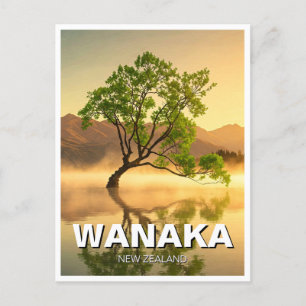 Lake Wanaka Tree Nieuw-Zeeland reizen Briefkaart