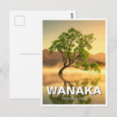 Lake Wanaka Tree Nieuw-Zeeland reizen Briefkaart (Voorkant / Achterkant)