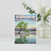 Lake Wanaka Tree Nieuw-Zeeland reizen Briefkaart (Staand voorkant)