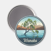 Lake Wanaka Tree Nieuw-Zeeland reizen Magneet (Voorkant / Achterkant)
