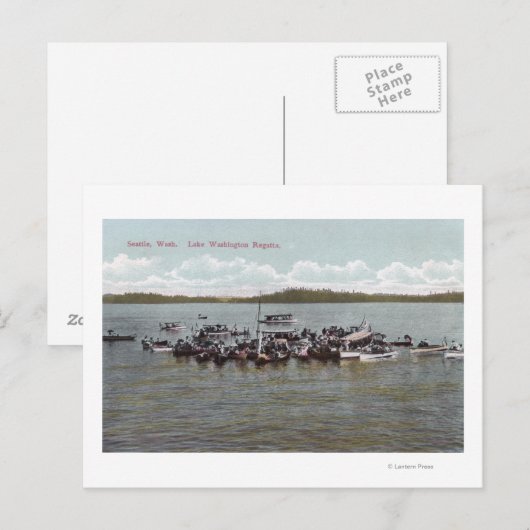 Lake Washington Regatta Scene Briefkaart (Voorkant / Achterkant)