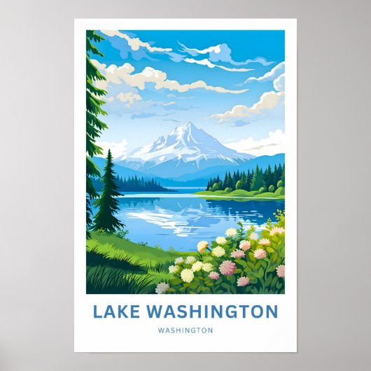 Lake Washington Reisprint Poster (Voorkant)