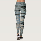 Lake Water Blue beige Black  Leggings (Achterkant)