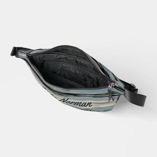 Lake Water Fotografisch  Blauw Beige Heuptasje (Open)