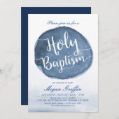 Lake Water Stain | Aangepaste Heilige Baptisme Kaart (Voorkant / Achterkant)