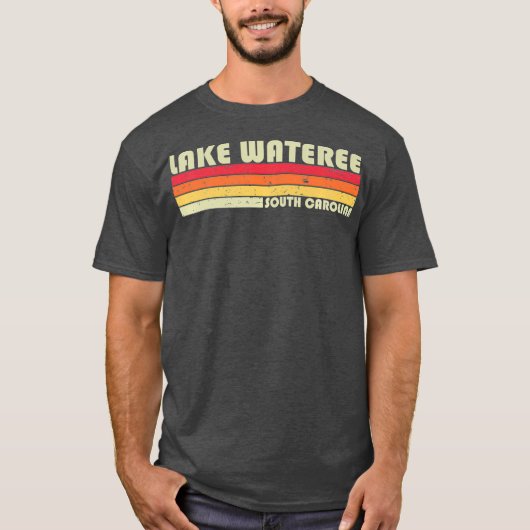 LAKE WATEREE SOUTH CAROLINA Funny Vissen Summer T-shirt (Voorkant)