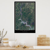 Lake Wateree South Carolina Satellite Poster Map (Keuken)