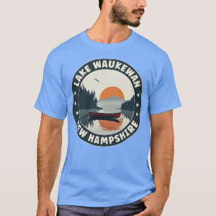 Lake Waukewan New Hampshire zonsondergang T-shirt