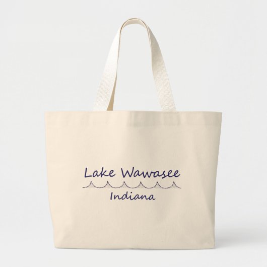 Lake Wawasee, Indiana Grote Tote Bag (Voorkant)