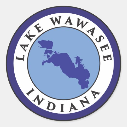 Lake Wawasee, Indiana Ronde Sticker (Voorkant)