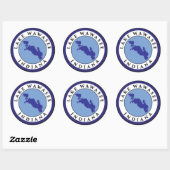 Lake Wawasee, Indiana Ronde Sticker (Vel)