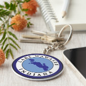 Lake Wawasee, Indiana Sleutelhanger (Zijkant)