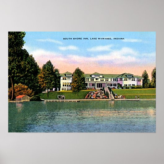 Lake Wawasee, Indiana South Shore Inn Poster (Voorkant)