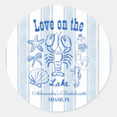 Lake Weekend Bachelorette Party Ronde Sticker (Voorkant)