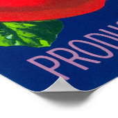 Lake Wenatchee Apple Label (blauw) - Cashmere, WA Poster (Hoek)