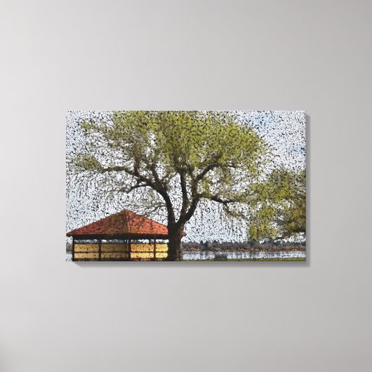 Lake Wendouree Pavilion Ballarat Canvas Afdruk (Voorkant)