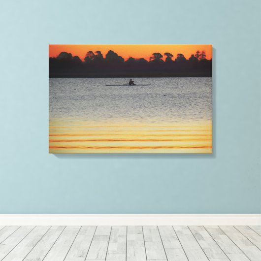 Lake Wendouree Rust Voor de Nacht Canvas Afdruk (Insitu (Houten vloer))