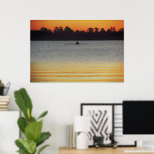 Lake Wendouree Rust Voor de Nacht Poster (Thuiskantoor)