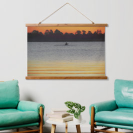 Lake Wendouree Rustig Voor de Nacht Hangend Wandkleed