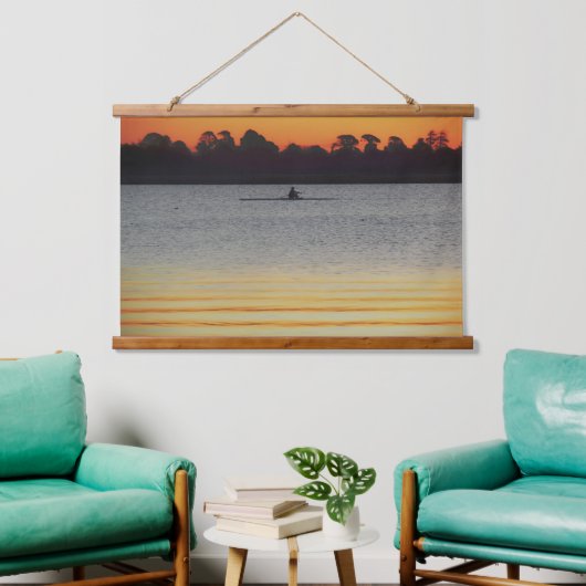 Lake Wendouree Rustig Voor de Nacht Hangend Wandkleed (Woonkamer)