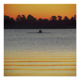 Lake Wendouree Rustig Voor de Nacht Perfect Poster
