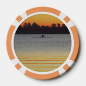 Lake Wendouree Rustig Voor de Nacht Poker Chips (Achterkant)