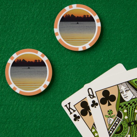 Lake Wendouree Rustig Voor de Nacht Poker Chips (Pokertafel (Dubbel))