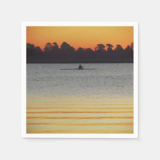 Lake Wendouree Rustig Voor de Nacht Servet (Voorkant)