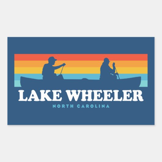 Lake Wheeler North Carolina Canoe Rechthoekige Sticker (Voorkant)