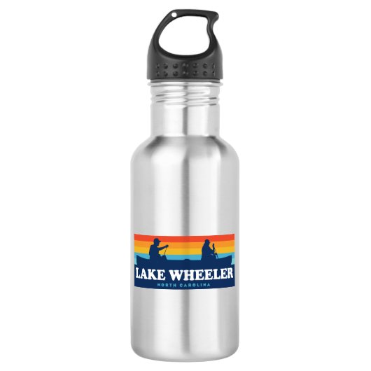 Lake Wheeler North Carolina Canoe Waterfles (Voorkant)