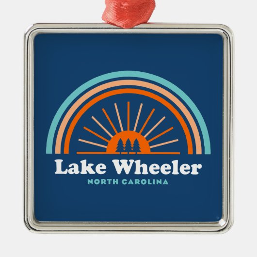 Lake Wheeler North Carolina Rainbow Metalen Ornament (Voorkant)