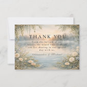 Lake Wildflower Forest Romance Wedding Bedankkaart (Voorkant)