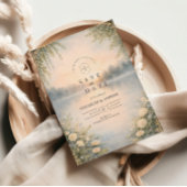 Lake Wildflower Forest Romance Wedding Save The Date